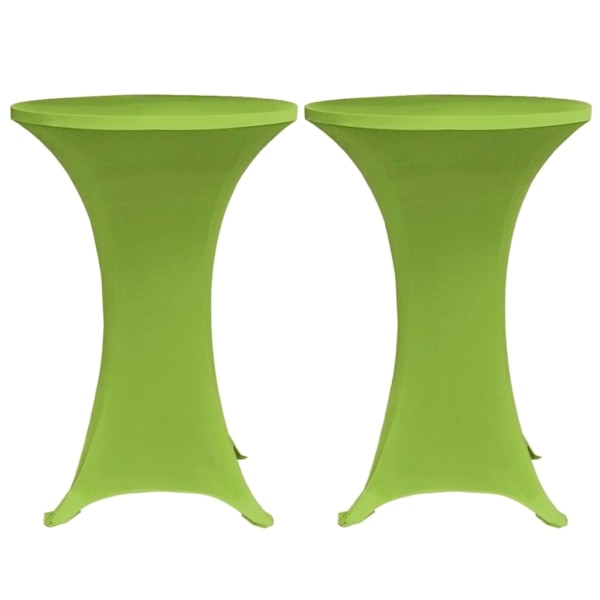 vidaXL Elastiskt bordsöverdrag 2 st 70 cm grön Grön