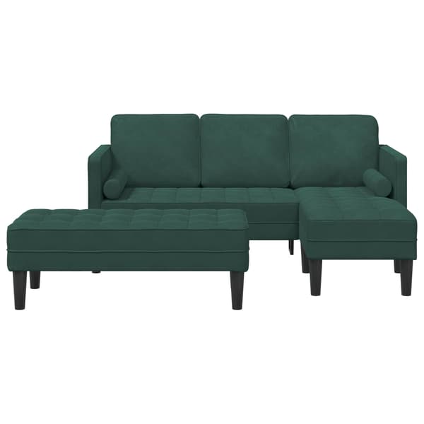 vidaXL Soffset 2 st Mörkgrön Polyester Grön
