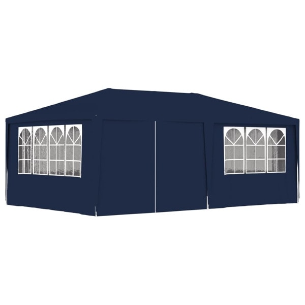 vidaXL Professionellt partytält med väggar 4x6 m blå 90 g/m² Blå