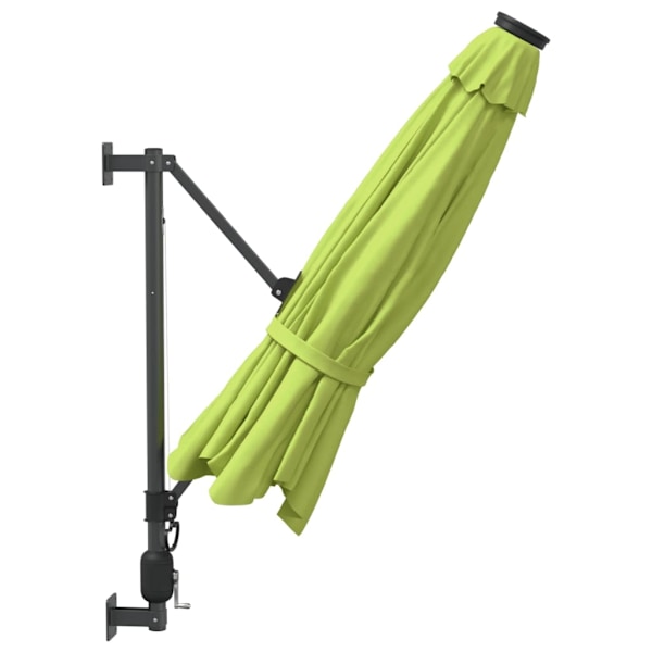 vidaXL Väggmonterat parasoll äpplegrön 290 cm Grön