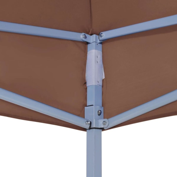 vidaXL Tak till partytält 3x3 m brun 270 g/m² Brun