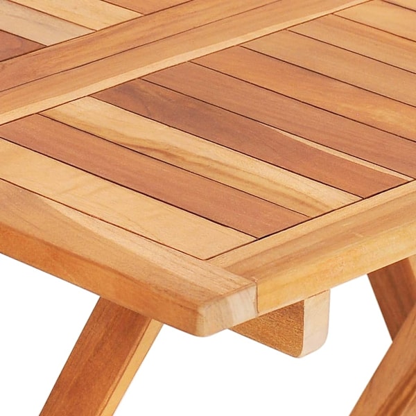 vidaXL Caféset 3 delar med gräddvita dynor massiv teak Creme
