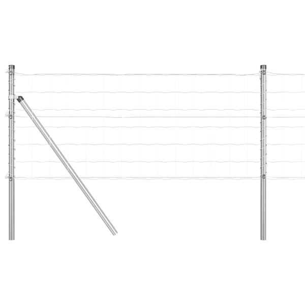 vidaXL Euro Stängsel Markfäste 50 x 0,4 m Galvaniserat stål Silver Silver