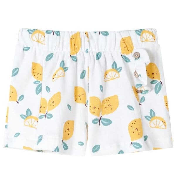 vidaXL Shorts för barn ecru 116 Vit