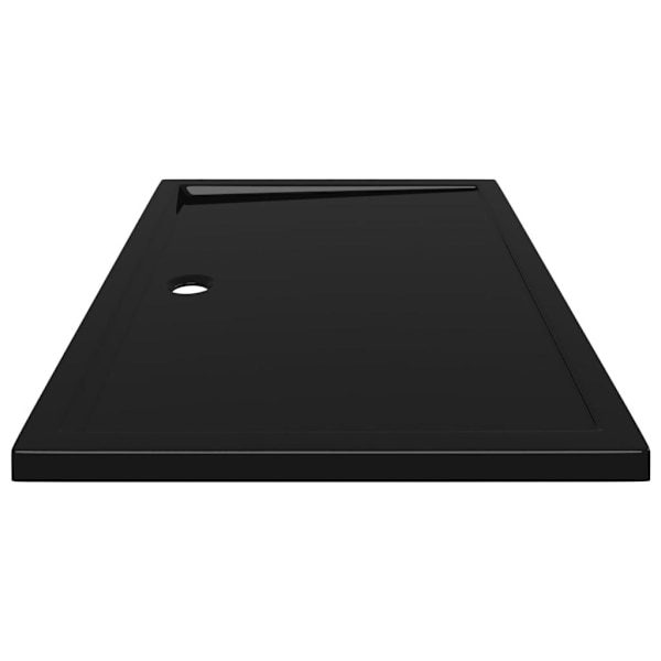 vidaXL Duschkar rektangulärt ABS svart 80x120 cm Svart