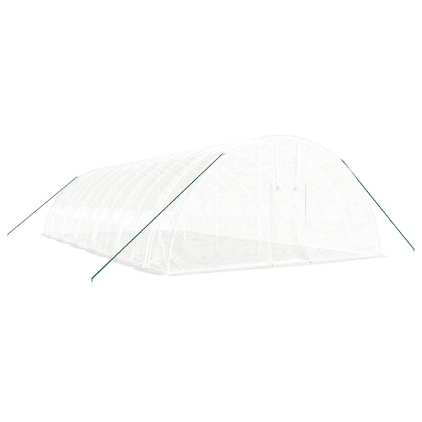 vidaXL Växthus med stålram vit 72 m² 12x6x2,85 m Vit