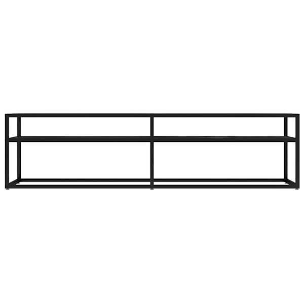 vidaXL Tv-bänk svart marmor 160x40x40,5 cm härdat glas Svart