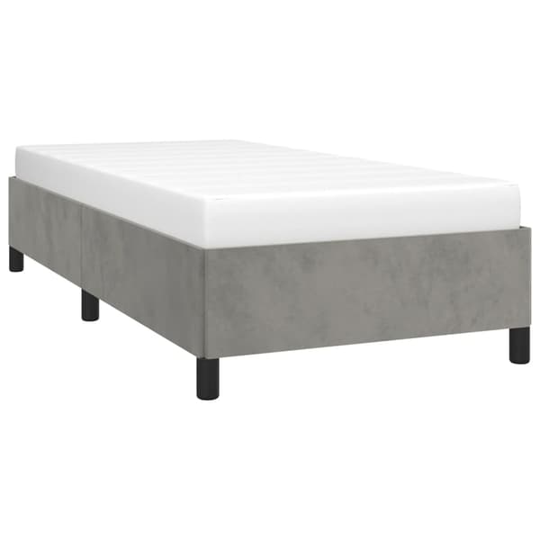 vidaXL Sängram ljusgrå 80x200 cm sammet Grå