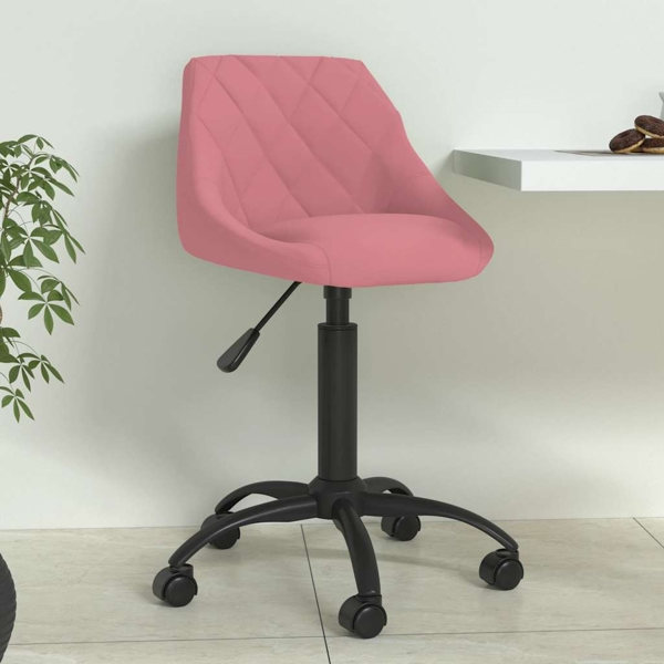 vidaXL Matstol rosa sammet Rosa