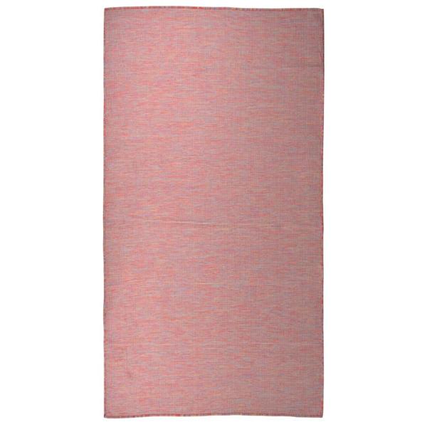 vidaXL Utomhusmatta plattvävd 80x150 cm röd Röd
