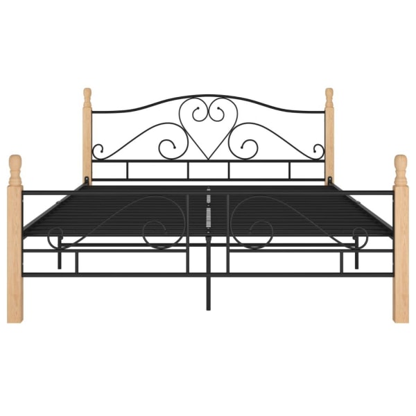 vidaXL Sängram svart metall 160x200 cm Svart