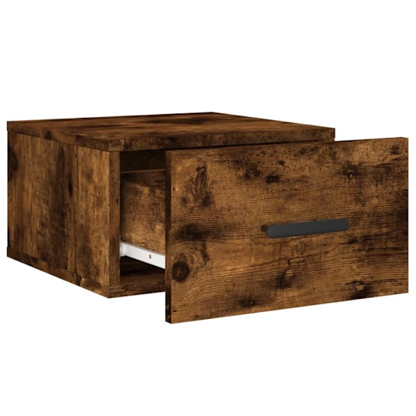 vidaXL Väggmonterat sängbord 2 st rökfärgad ek 35x35x20 cm Brun