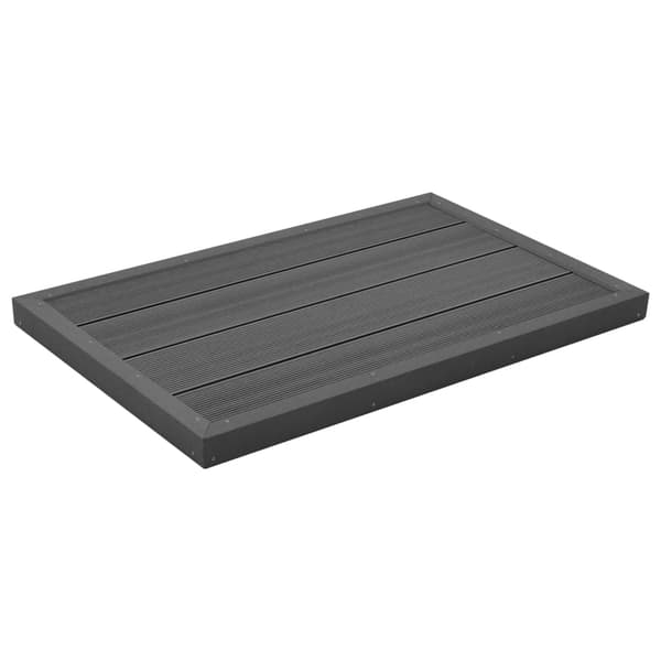 vidaXL Golvplatta för soldusch grå 101x63x5,5 cm WPC Grå