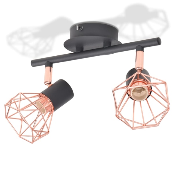 vidaXL Taklampa med 2 LED-filamentlampor 8 W multifärg