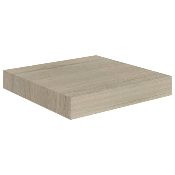 vidaXL Svävande vägghyllor 2 st ek 23x23,5x3,8 cm MDF Brun