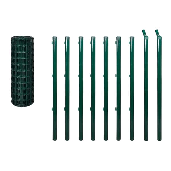 vidaXL Stängsel set 10x1,0 m Grön