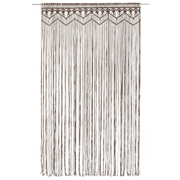 vidaXL Gardin makramé taupe 140x240 cm bomull Taupe