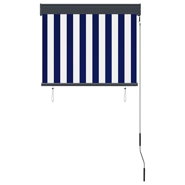 vidaXL Rullgardin utomhus 80x250 cm blå och vit Blå