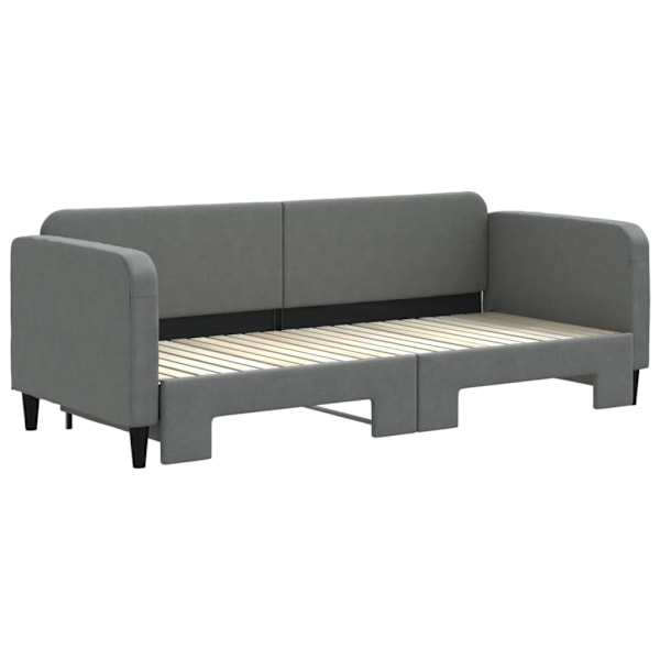 vidaXL Dagbädd utdragbar mörkgrå 80x200 cm tyg Grå