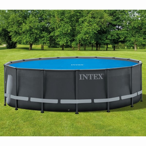 INTEX Poolöverdrag solenergi runt 488 cm Blå