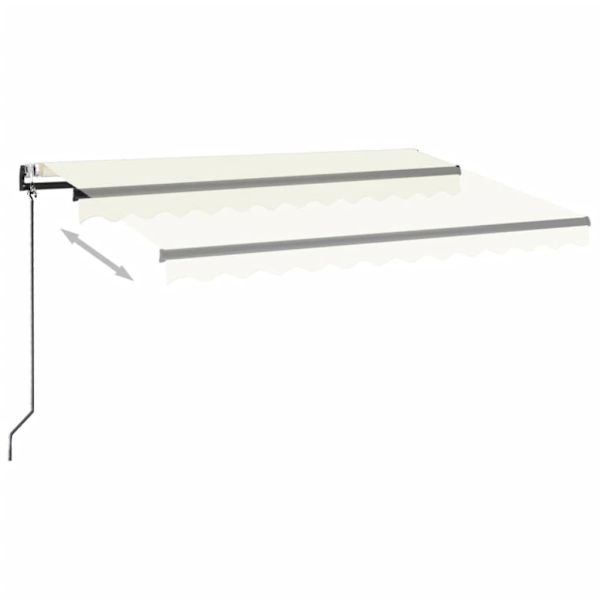 vidaXL Automatisk markis 350x250 cm gräddvit Creme