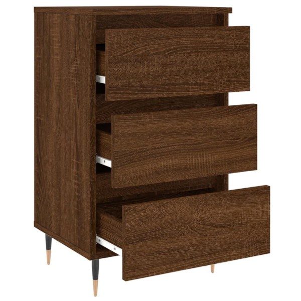 vidaXL Sängbord brun ek 40x35x69 cm konstruerat trä Brun