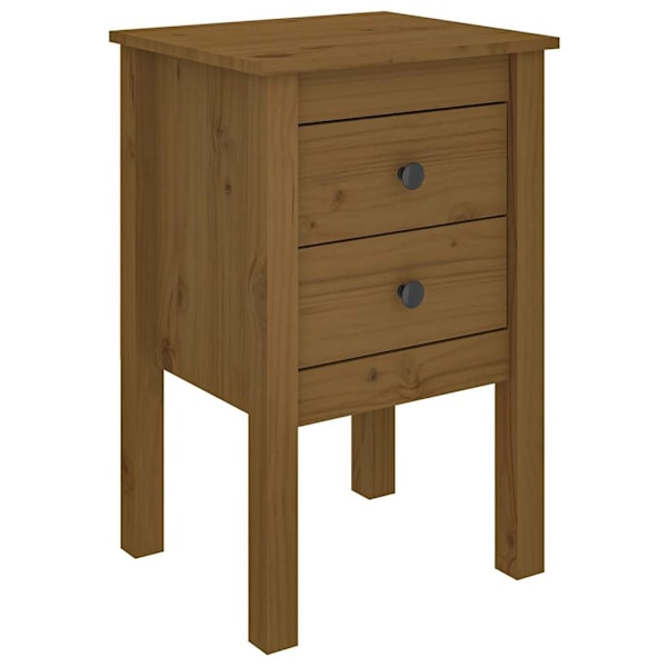 vidaXL Sängbord 2 st honungsbrun 40x35x61,5 cm massiv furu Brun