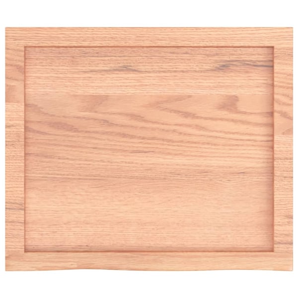 vidaXL Bordsskiva ljusbrun 60x50x(2-4) cm behandlad massiv ek Brun