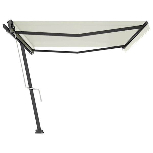 vidaXL Markis automatisk fristående 500x350 cm gräddvit Creme
