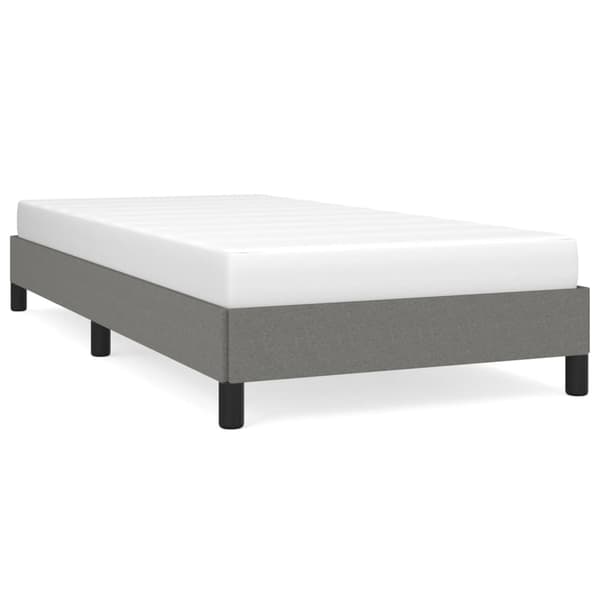 vidaXL Sängram mörkgrå 90x190 cm tyg Grå