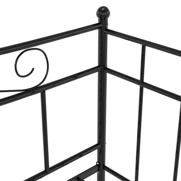 vidaXL Sängram bäddsoffa svart metall 90x200 cm Svart