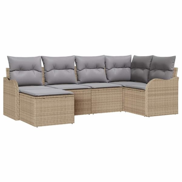 vidaXL Trädgårdsoffset Beige konstrotting Beige