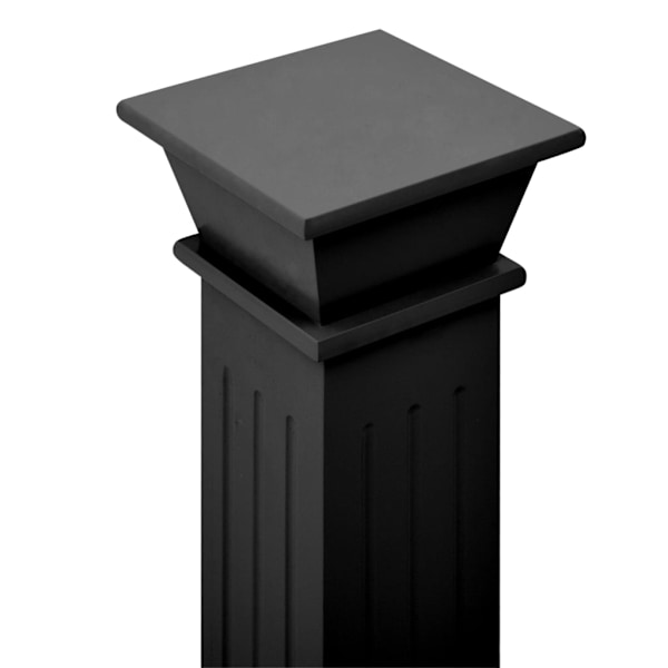 vidaXL Klassisk blompelare svart 17x17x66 cm MDF Svart