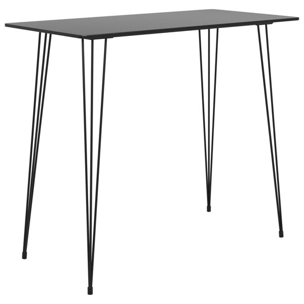 vidaXL Barbord svart 120x60x105 cm Svart