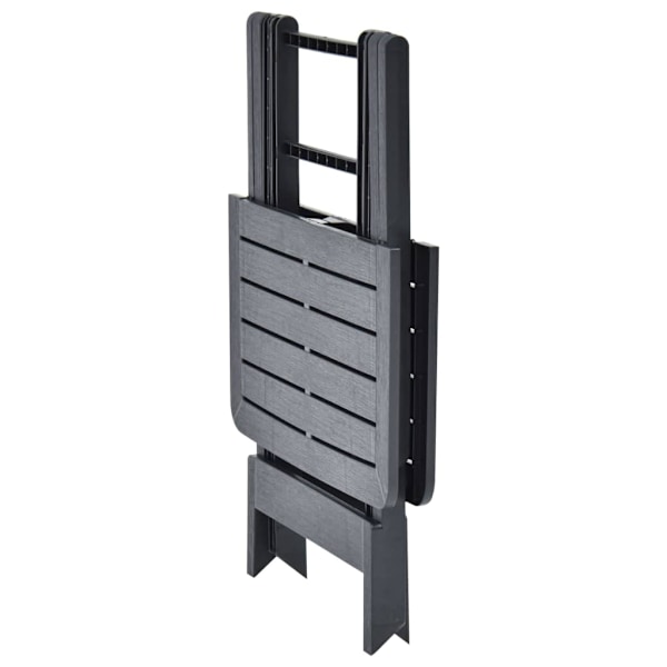 vidaXL Hopfällbart trädgårdsbord antracit 79x72x70 cm plast Antracit