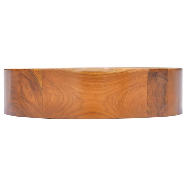 vidaXL Handfat i massiv teak Φ40x10 cm Brun
