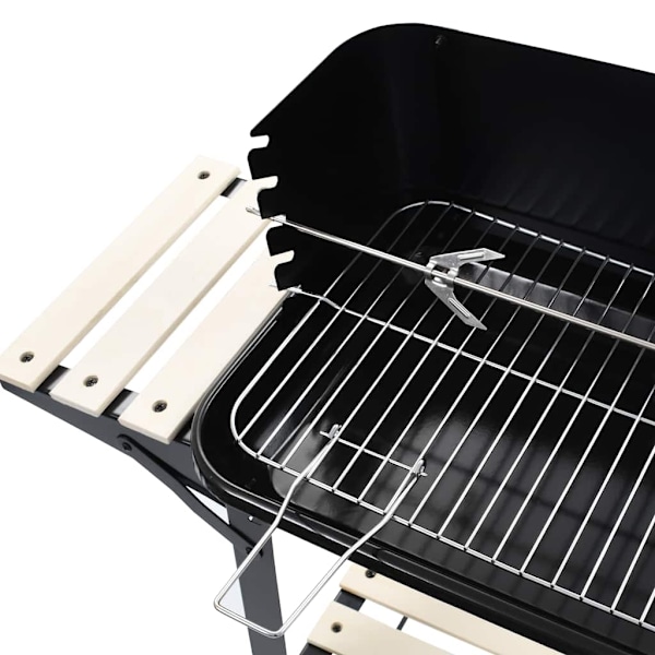 vidaXL Kolgrill stativ med hjul Svart