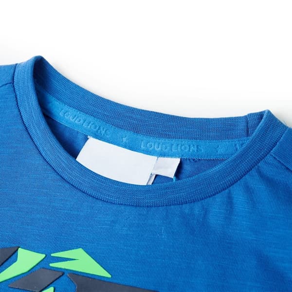 vidaXL T-shirt för barn blå 128 Blå