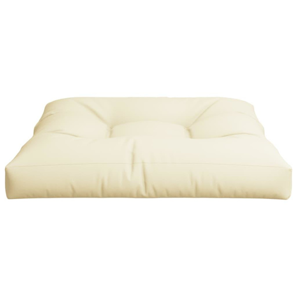 vidaXL Palldyna gräddvit 80x80x12 cm tyg Creme
