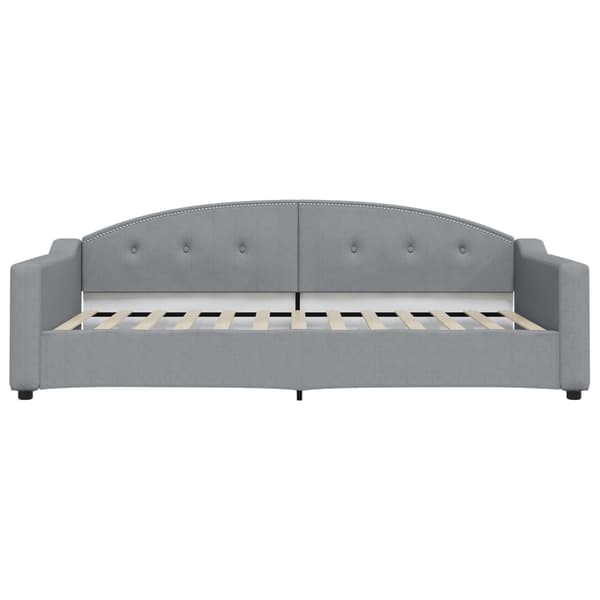 vidaXL Dagbädd ljusgrå 100x200 cm tyg Grå