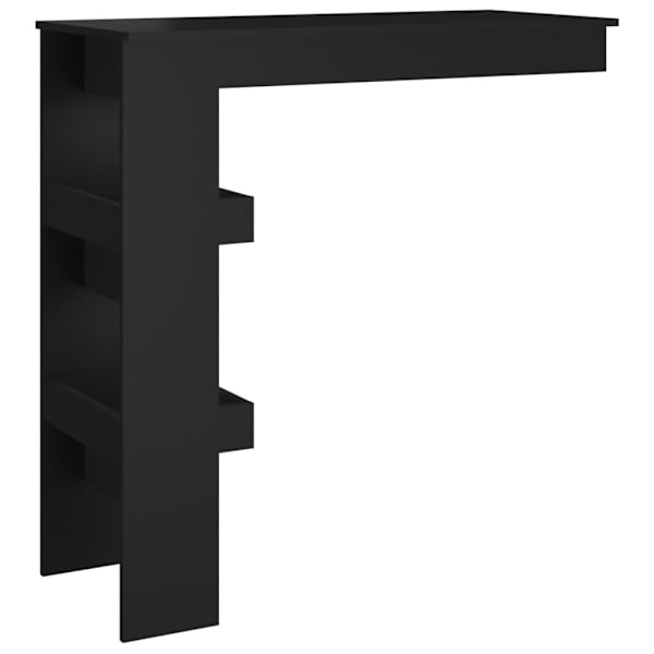 vidaXL Barbord väggmonterat svart 102x45x103,5 cm konstruerat trä Svart