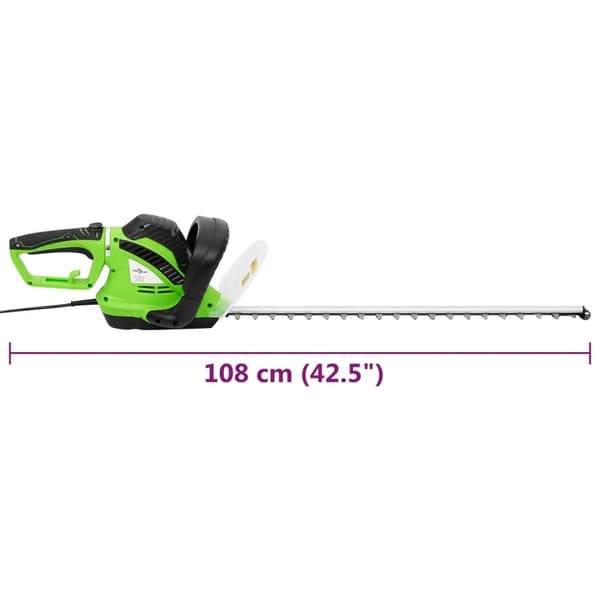 vidaXL Elektrisk häcksax 61 cm 750 W Grön
