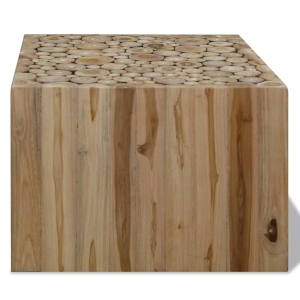 vidaXL Soffbord i äkta teak 50x50x35 cm Brun