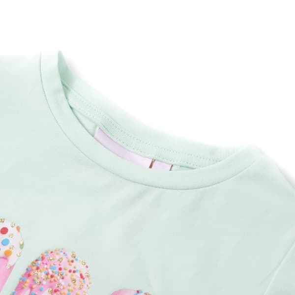 vidaXL T-shirt för barn ljus mintgrön 140 Grön