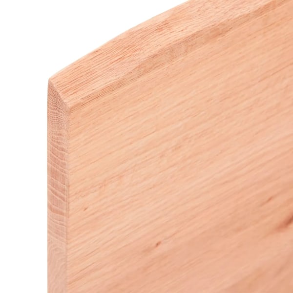 vidaXL Bordsskiva ljusbrun 60x60x2 cm behandlad massiv ek Brun