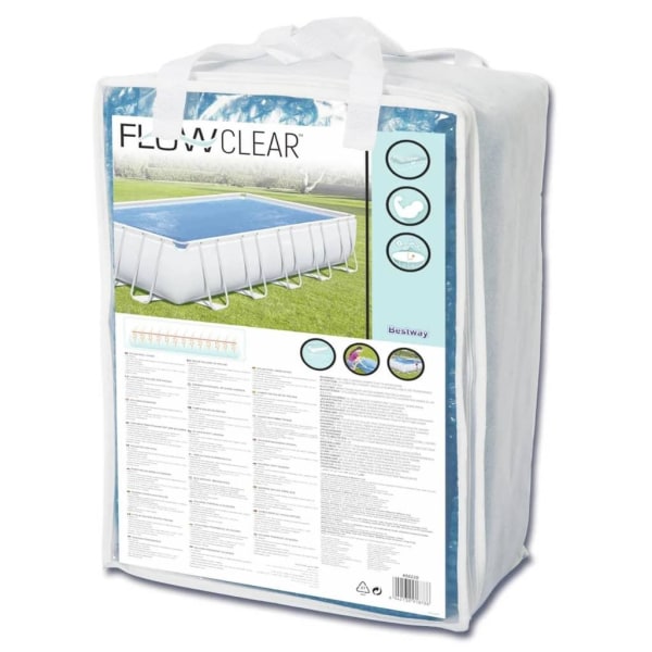 Bestway Poolöverdrag Flowclear rektangulär 703x336 cm blå Blå
