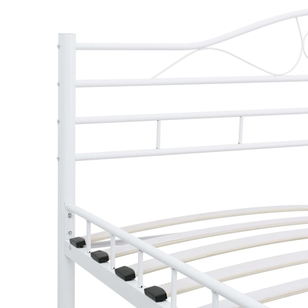 vidaXL Sängram utan madrass vit metall 120x200 cm Vit