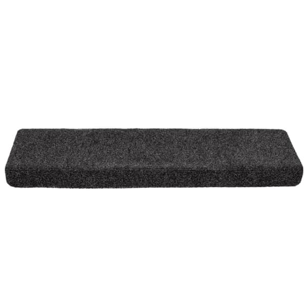 vidaXL Trappmattor självhäftande 5 st 65x21x4 cm mörkgrå rektangulär kant grå