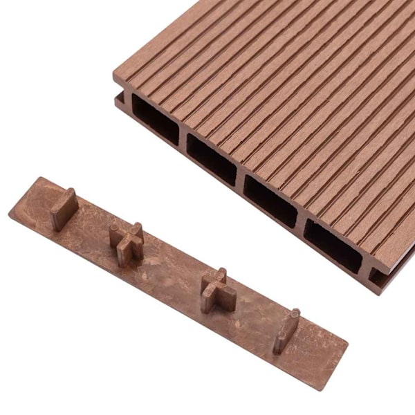 vidaXL Kantlist 10 st brun plast Brun