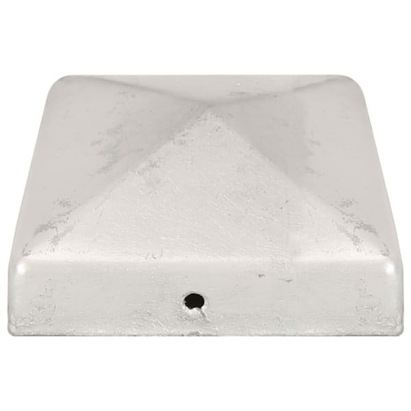 vidaXL Stolphattar pyramid 6 st galvaniserad metall 81x81 mm Silver